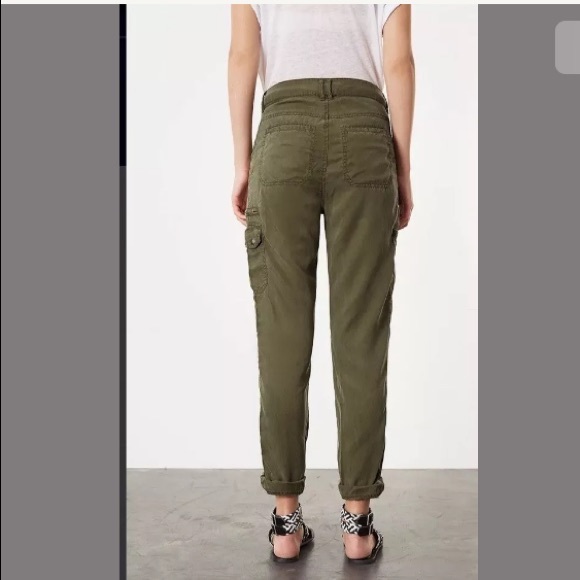 Topshop Khaki High Waist Utility Army Trousers 6 - Picture 2 of 4